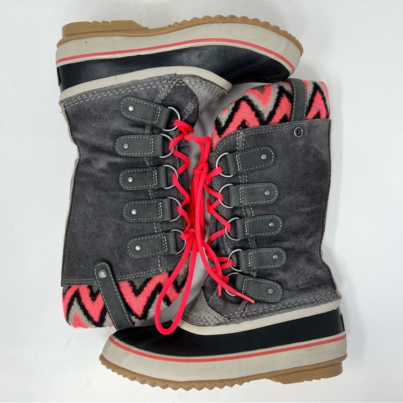 Sorel Joan of Arctic Knit II Boots Women’s Size 6 Shale Suede Waterproof - Picture 6 of 14